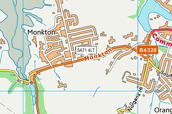 SA71 4LT map - OS VectorMap District (Ordnance Survey)