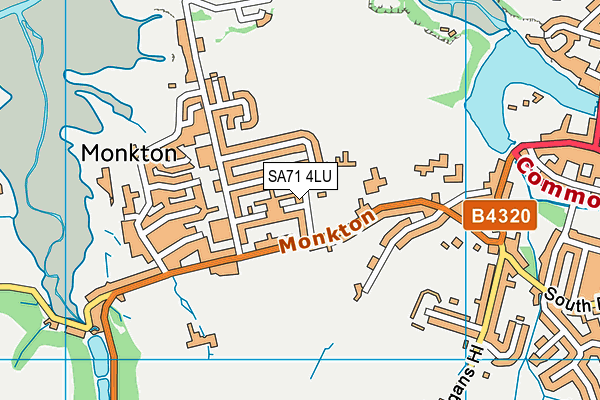 SA71 4LU map - OS VectorMap District (Ordnance Survey)