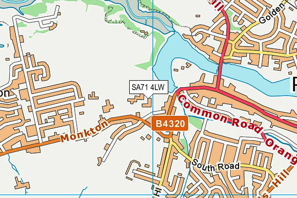 SA71 4LW map - OS VectorMap District (Ordnance Survey)