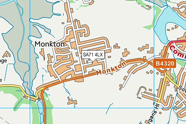 SA71 4LX map - OS VectorMap District (Ordnance Survey)