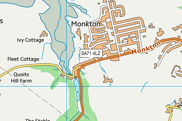 SA71 4LZ map - OS VectorMap District (Ordnance Survey)