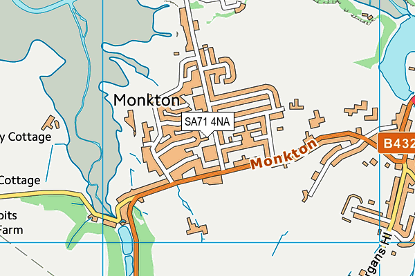 SA71 4NA map - OS VectorMap District (Ordnance Survey)