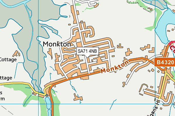 SA71 4NB map - OS VectorMap District (Ordnance Survey)