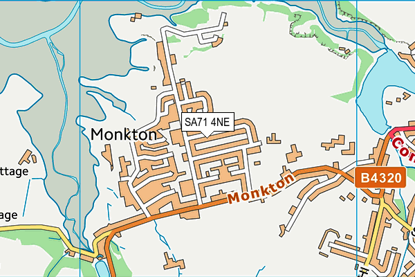 SA71 4NE map - OS VectorMap District (Ordnance Survey)
