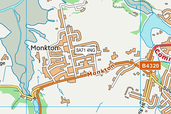 SA71 4NG map - OS VectorMap District (Ordnance Survey)