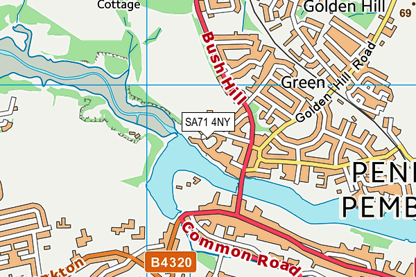 SA71 4NY map - OS VectorMap District (Ordnance Survey)