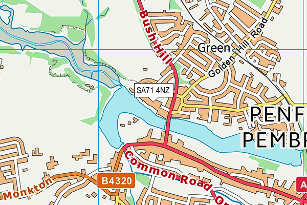 SA71 4NZ map - OS VectorMap District (Ordnance Survey)