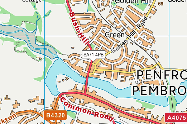 SA71 4PB map - OS VectorMap District (Ordnance Survey)