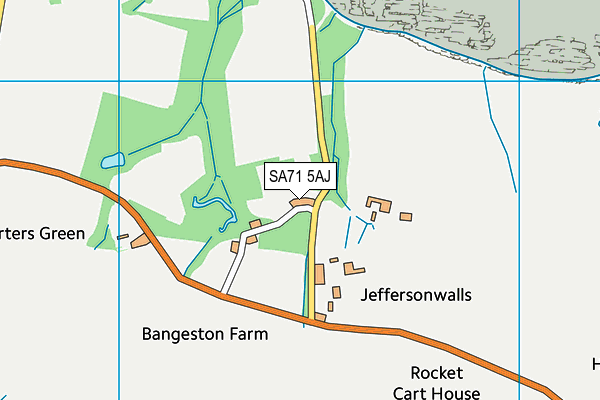 SA71 5AJ map - OS VectorMap District (Ordnance Survey)