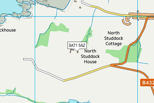 SA71 5AZ map - OS VectorMap District (Ordnance Survey)