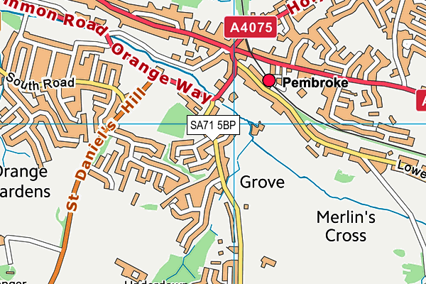 SA71 5BP map - OS VectorMap District (Ordnance Survey)