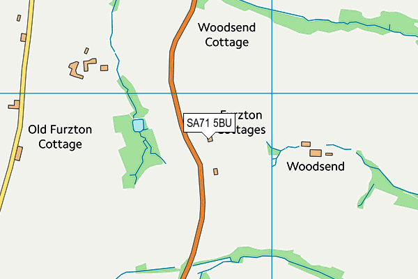 SA71 5BU map - OS VectorMap District (Ordnance Survey)