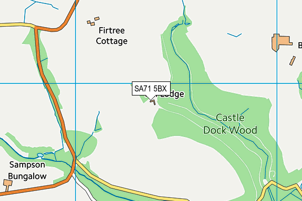 SA71 5BX map - OS VectorMap District (Ordnance Survey)