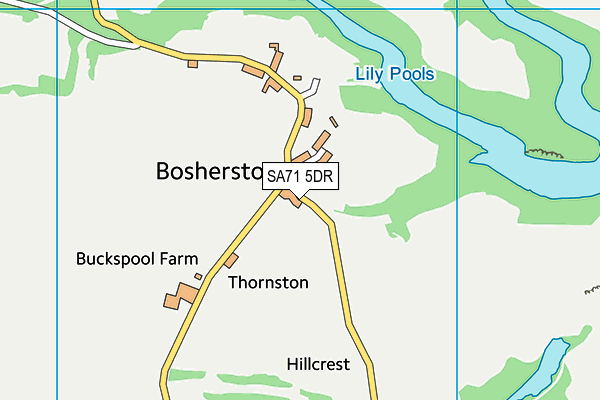 SA71 5DR map - OS VectorMap District (Ordnance Survey)