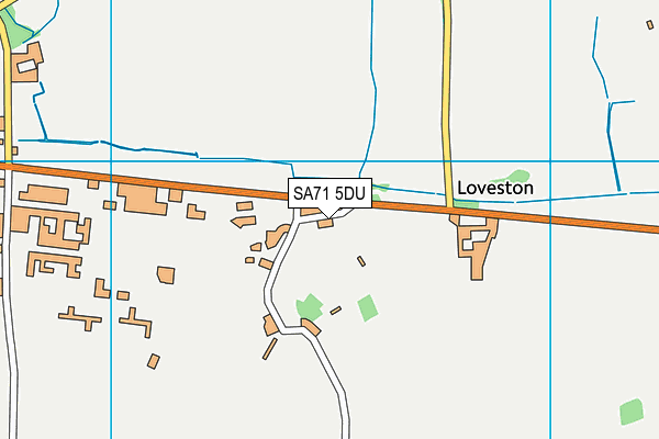 SA71 5DU map - OS VectorMap District (Ordnance Survey)