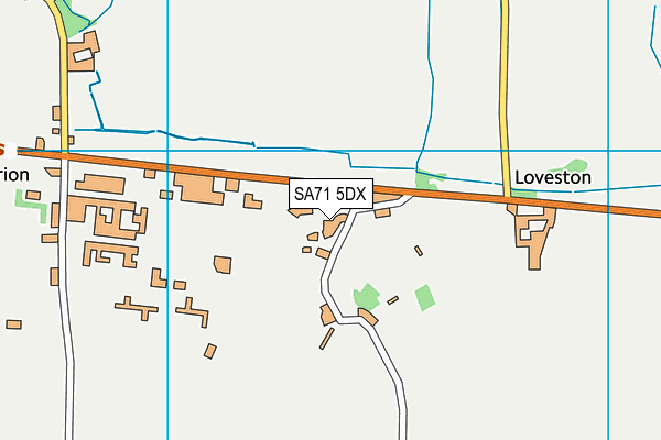SA71 5DX map - OS VectorMap District (Ordnance Survey)