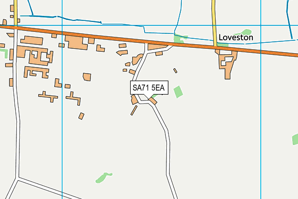 SA71 5EA map - OS VectorMap District (Ordnance Survey)