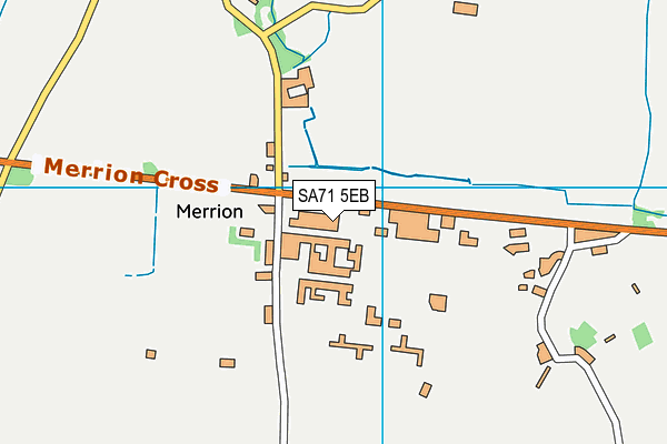 SA71 5EB map - OS VectorMap District (Ordnance Survey)