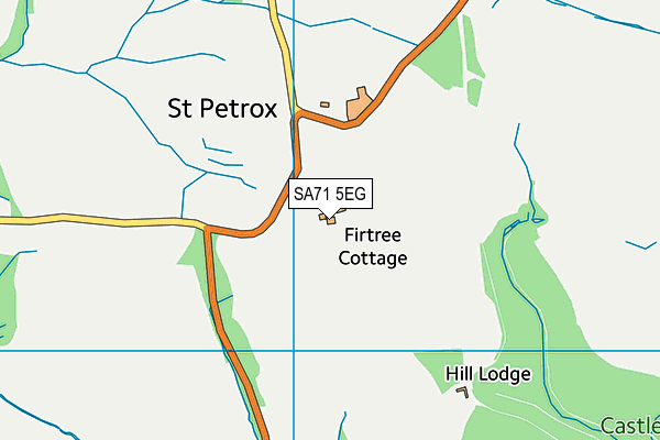 SA71 5EG map - OS VectorMap District (Ordnance Survey)