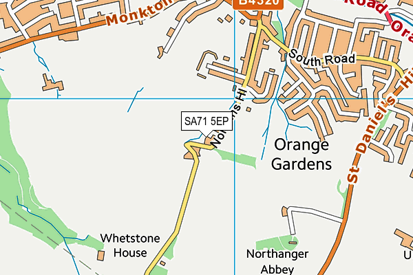 SA71 5EP map - OS VectorMap District (Ordnance Survey)