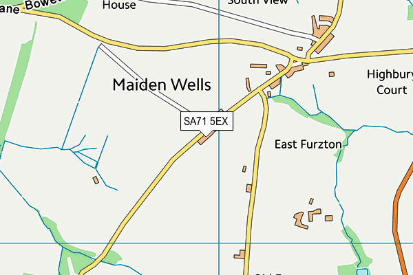 SA71 5EX map - OS VectorMap District (Ordnance Survey)