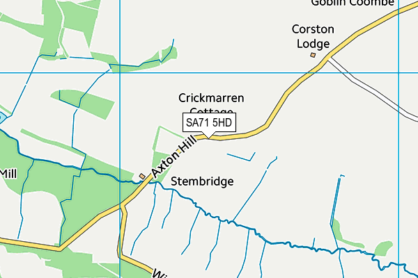 SA71 5HD map - OS VectorMap District (Ordnance Survey)