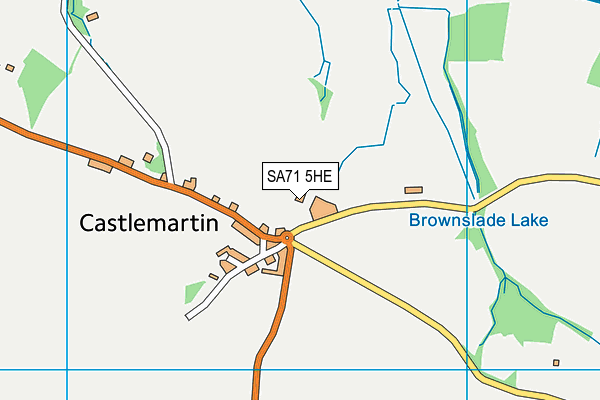 SA71 5HE map - OS VectorMap District (Ordnance Survey)