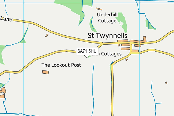 SA71 5HU map - OS VectorMap District (Ordnance Survey)