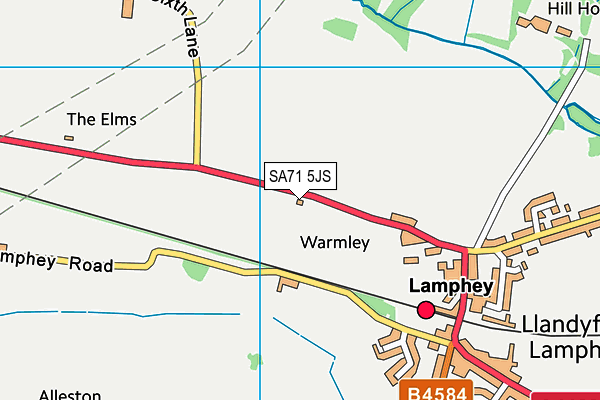 SA71 5JS map - OS VectorMap District (Ordnance Survey)