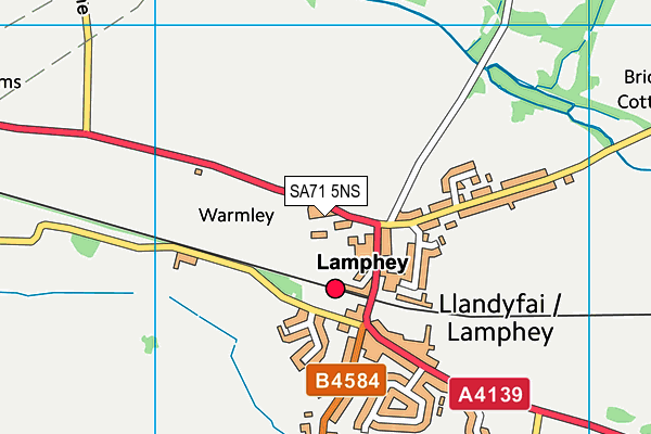 SA71 5NS map - OS VectorMap District (Ordnance Survey)