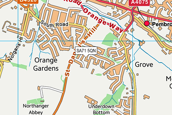 SA71 5QN map - OS VectorMap District (Ordnance Survey)