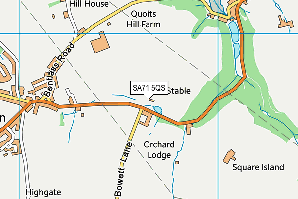 SA71 5QS map - OS VectorMap District (Ordnance Survey)