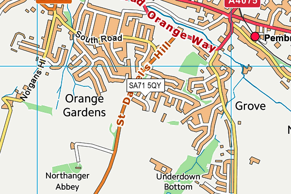 SA71 5QY map - OS VectorMap District (Ordnance Survey)