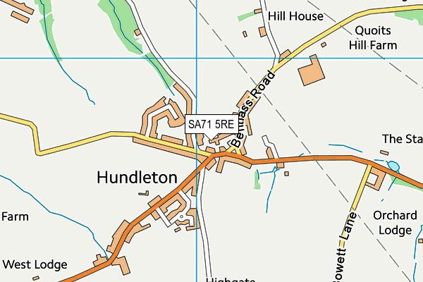 SA71 5RE map - OS VectorMap District (Ordnance Survey)