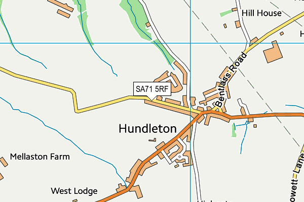 SA71 5RF map - OS VectorMap District (Ordnance Survey)