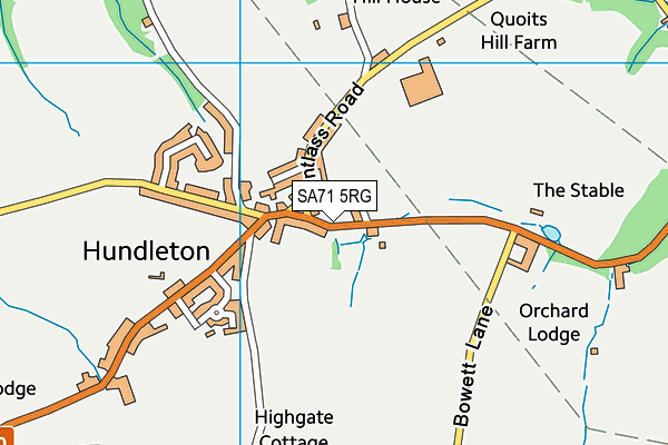 SA71 5RG map - OS VectorMap District (Ordnance Survey)