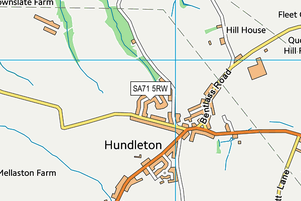 SA71 5RW map - OS VectorMap District (Ordnance Survey)