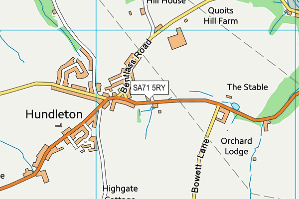 SA71 5RY map - OS VectorMap District (Ordnance Survey)
