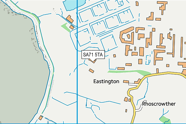 SA71 5TA map - OS VectorMap District (Ordnance Survey)
