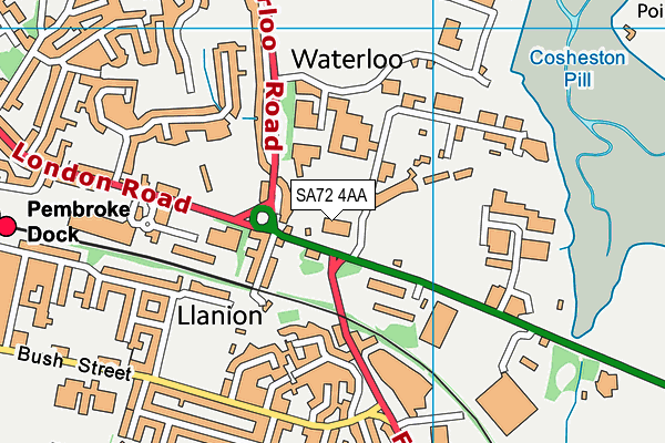 SA72 4AA map - OS VectorMap District (Ordnance Survey)