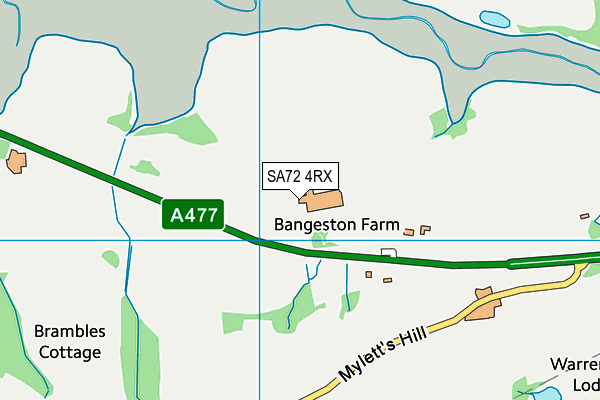 SA72 4RX map - OS VectorMap District (Ordnance Survey)