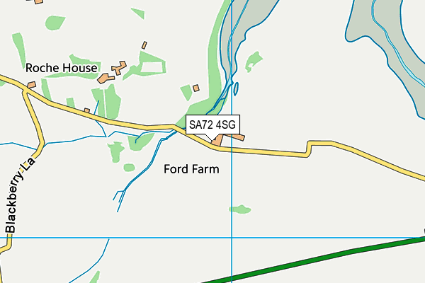 SA72 4SG map - OS VectorMap District (Ordnance Survey)