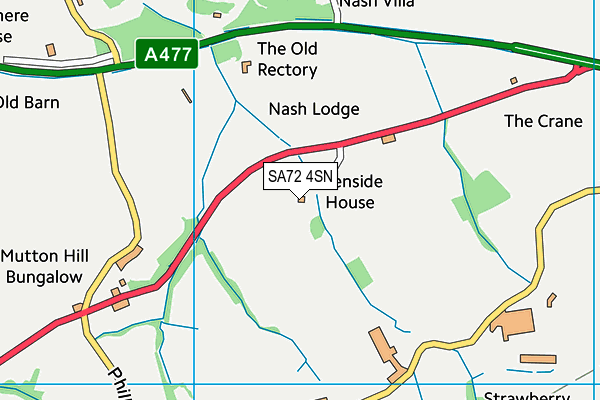 SA72 4SN map - OS VectorMap District (Ordnance Survey)