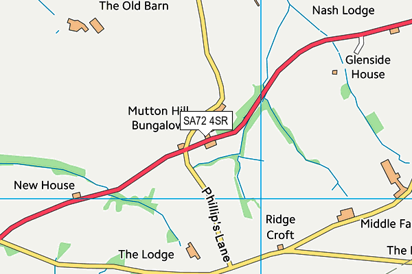 SA72 4SR map - OS VectorMap District (Ordnance Survey)