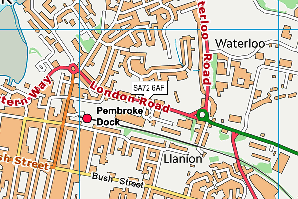 SA72 6AF map - OS VectorMap District (Ordnance Survey)