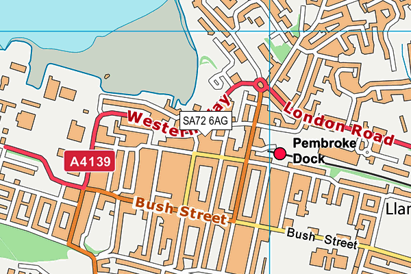 SA72 6AG map - OS VectorMap District (Ordnance Survey)