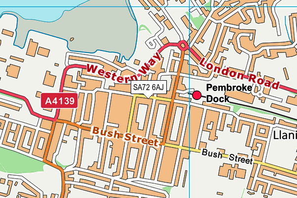 SA72 6AJ map - OS VectorMap District (Ordnance Survey)