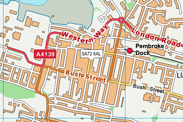 SA72 6AL map - OS VectorMap District (Ordnance Survey)