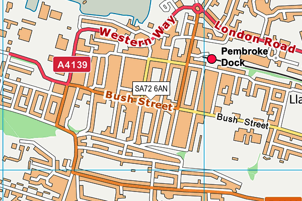 SA72 6AN map - OS VectorMap District (Ordnance Survey)