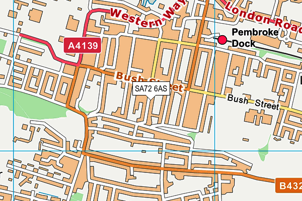 SA72 6AS map - OS VectorMap District (Ordnance Survey)